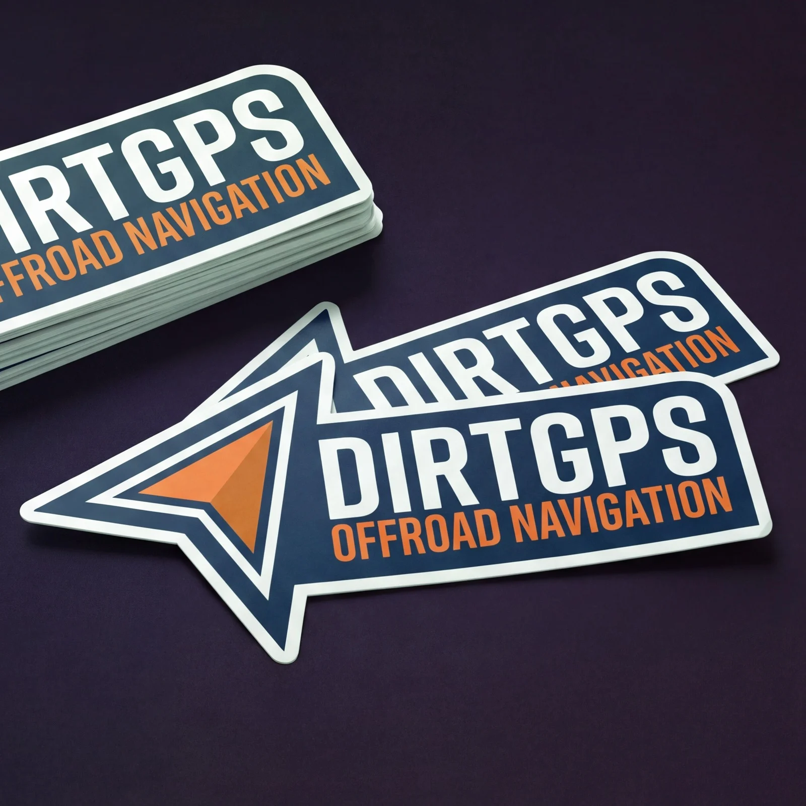 DirtGPS Stickers — front view